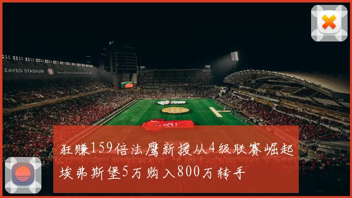 狂赚159倍法鹰新援从4级联赛崛起埃弗斯堡5万购入800万转手